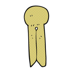 freehand drawn cartoon old style wooden peg