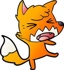 angry cartoon fox