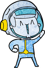 Fototapeta premium happy cartoon astronaut