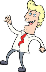 cartoon happy office man