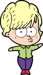 cartoon woman
