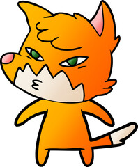 clever cartoon fox