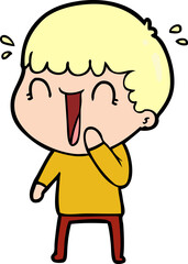 laughing cartoon man