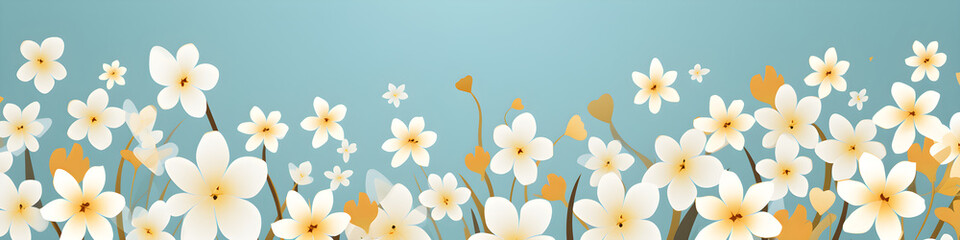 Fototapeta na wymiar simple illustration of daffodil flowers background banner