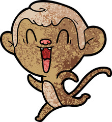 cartoon laughing monkey