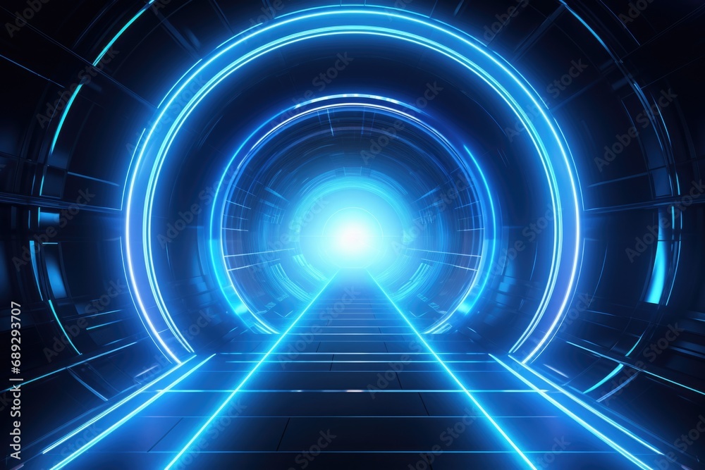 Poster a picture of a dark tunnel with a bright light at the end. perfect for illustrating hope, progress, 
