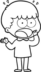 cartoon shocked man gasping