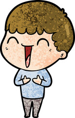 cartoon happy man