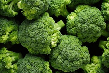 A pile of fresh broccoli ready to be cooked or used in a healthy recipe