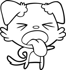 cartoon disgusted dog