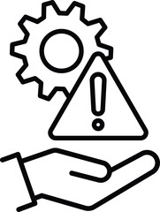 risk management icon vector sign