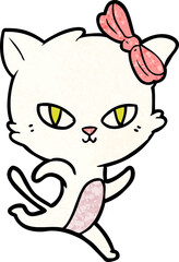 Obraz premium cute cartoon cat