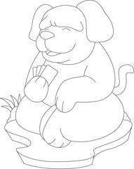 Dog Poker Poker cards Card game Animal Vector Graphic Art Illustration