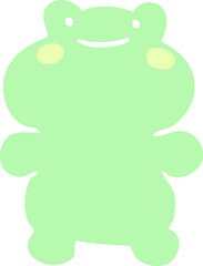 cartoon doodle frog