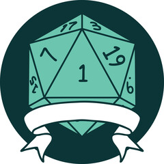 icon of natural one d20 dice roll