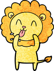 happy cartoon lion
