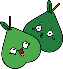 cute cartoon of a pears