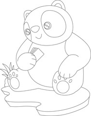 Panda Poker Poker cards Card game Animal Vector Graphic Art Illustration