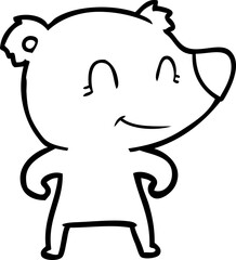 smiling bear cartoon