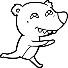 cartoon bear running