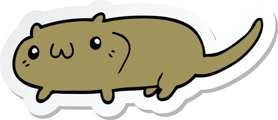 sticker of a cartoon cat