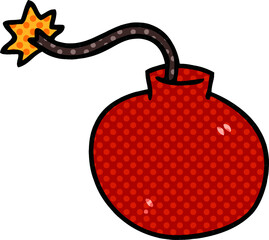 Obraz premium comic book style quirky cartoon bomb