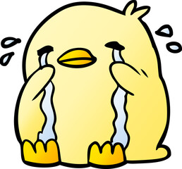 cartoon crying bird