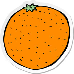 sticker of a cartoon orange