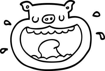 cartoon obnoxious pig