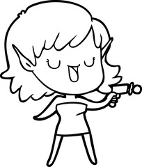 cartoon elf girl