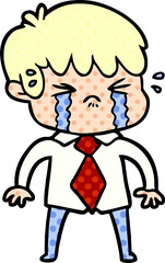cartoon boy crying