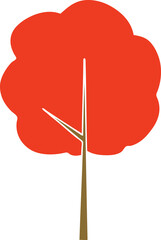 hand drawn quirky cartoon tree