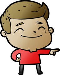 happy cartoon man