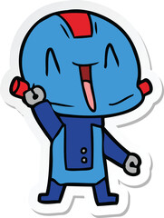 sticker of a cartoon robot