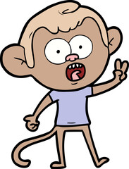 cartoon shocked monkey