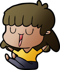 Obraz premium cartoon woman