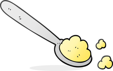 freehand drawn cartoon spoonful