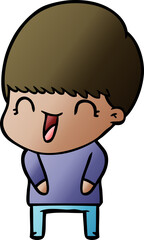 Obraz premium happy cartoon boy