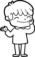 cartoon happy boy