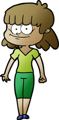 cartoon smiling woman