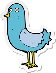 sticker of a cartoon bird