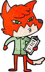clever cartoon fox