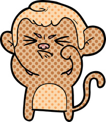 cartoon angry monkey