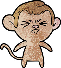 cartoon angry monkey