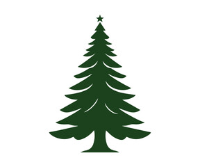 Christmas tree, modern flat design