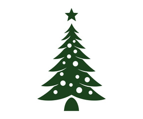  Christmas tree, modern flat design