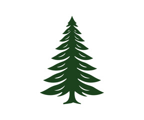 Christmas tree, modern flat design