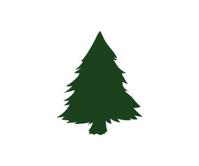  Christmas tree, modern flat design