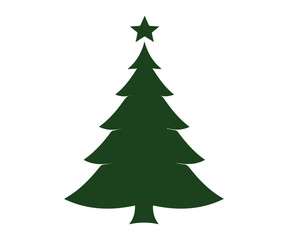  Christmas tree, modern flat design