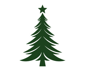  Christmas tree, modern flat design
